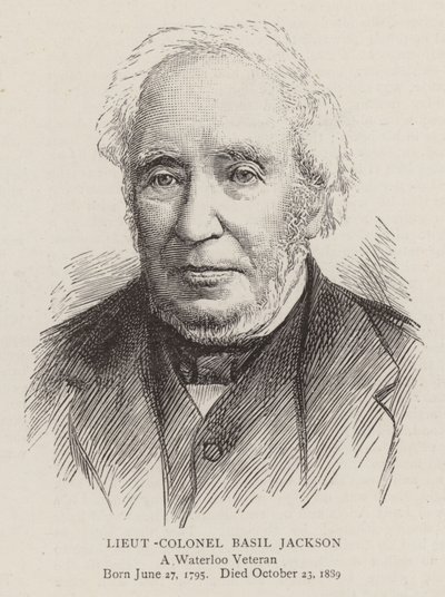 Teniente coronel Basil Jackson (grabado) de English School