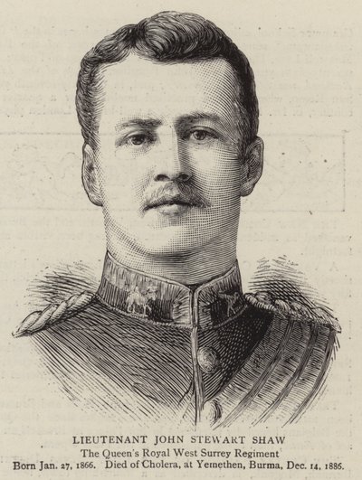 Teniente John Stewart Shaw (grabado) de English School