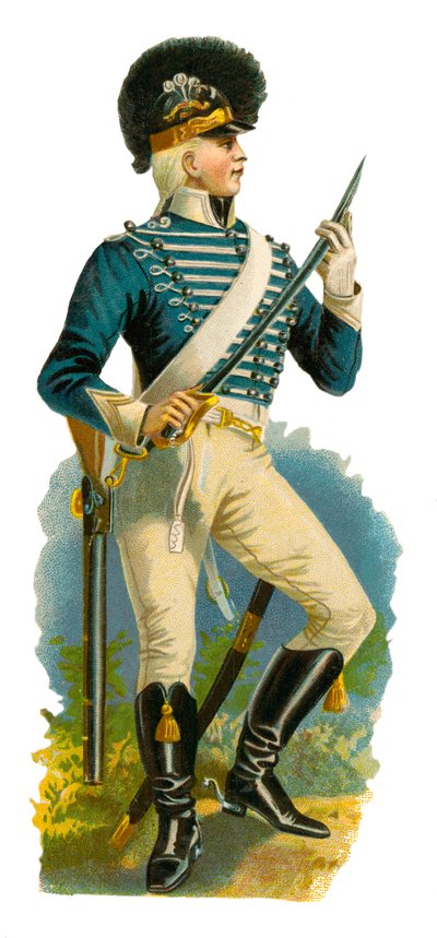 Dragón Ligero de la época de Jorge III, 1761-1820 de English School