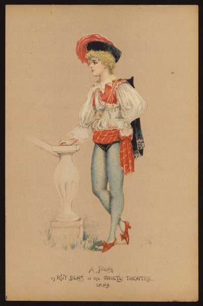 Lily Harold, actriz inglesa (litografia en color) de English School