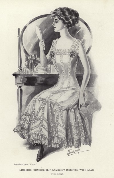 Princesa de lencería con encaje insertado lujosamente de English School
