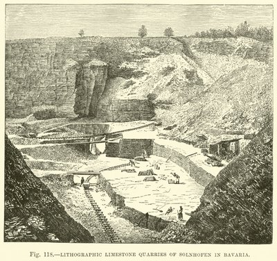 Canteras de piedra caliza litográfica de Solnhofen en Baviera de English School