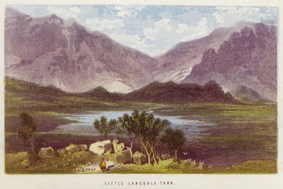 Pequeña Langdale Tarn (color litho) de English School