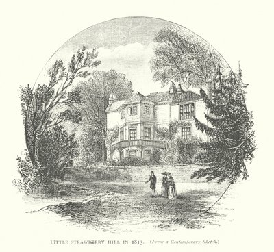 Little Strawberry Hill en 1813 (grabado) de English School