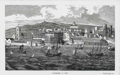 Liverpool en 1680 (grabado) de English School