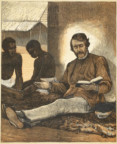 Livingstone, ilustración de The Pictorial Edition of the Life and Discoveries of David Livingstone por J. Ewing Richie, pub. por A. Fullarton & Co., 1876 de English School
