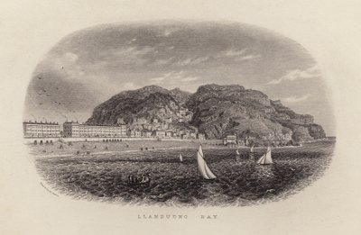 Bahía de Llandudno (grabado) de English School