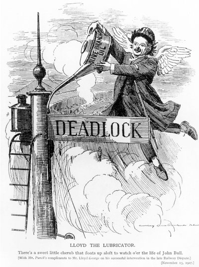 Lloyd el Lubricador, de la revista Punch, 13 de noviembre de 1907 de English School