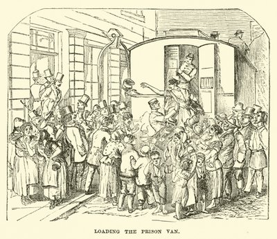 Cargando la furgoneta de la prisión de English School