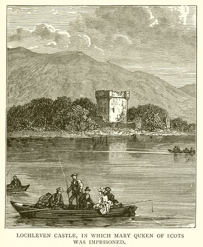 Castillo de Lochleven, en el que María Reina de Escocia fue encarcelada de English School