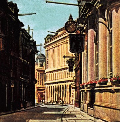 Calle Lombard en la Ciudad de Londres de English School