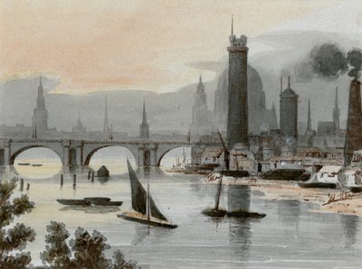Puente de Londres y Catedral de San Pablo de English School