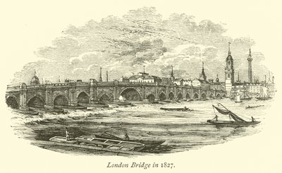 Puente de Londres en 1827 de English School
