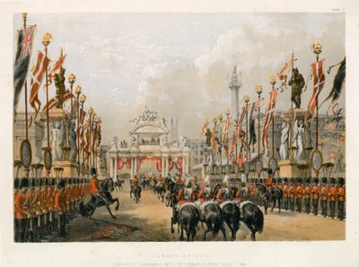 Puente de Londres, mantenido por la Honorable Compañía de Artillería de Londres, 7 de marzo de 1863 de English School