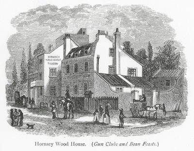 Clubes de Londres: Hornsey Wood House (grabado) de English School