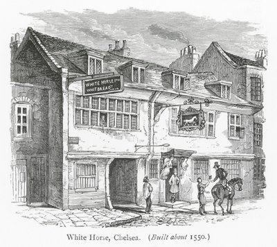 Clubes de Londres: White Horse, Chelsea (grabado) de English School