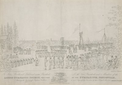 Sociedad Gimnástica de Londres, vista del Gimnasio, Pentonville de English School