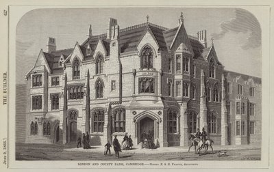 Banco de Londres y del Condado, Cambridge (grabado) de English School