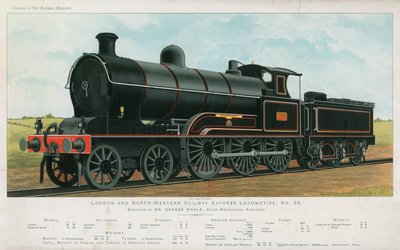 Locomotora Expresa del Ferrocarril de Londres y del Noroeste de English School