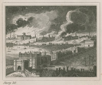 Londres durante el Gran Incendio de English School