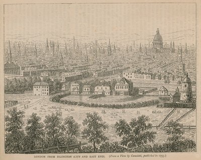 Londres desde Islington (Ciudad y East End) de English School