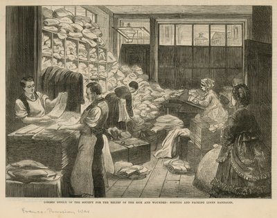 Oficina de Londres de la Sociedad para el alivio de los enfermos y heridos de English School