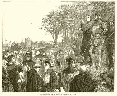 Lord Cobham en una Predicación Lollard, 1413 de English School