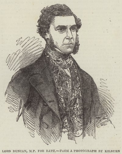 Lord Duncan, MP por Bath (grabado) de English School
