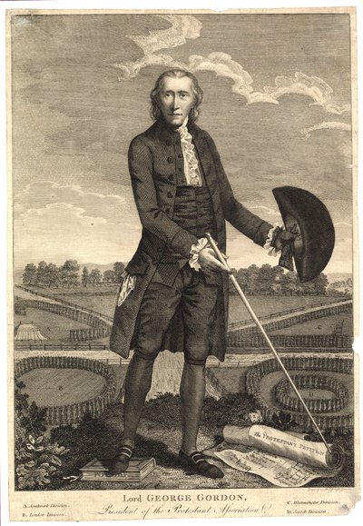 Lord George Gordon, Presidente de la Asociación Protestante de English School