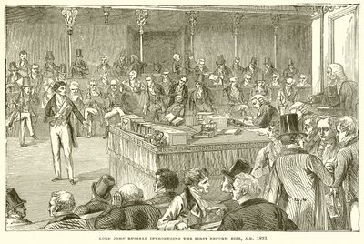Lord John Russell presentando el primer proyecto de reforma, A.D. 1831 de English School