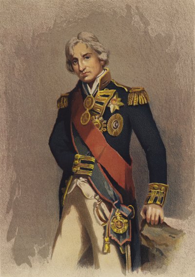 Lord Nelson (litografía en color) de English School