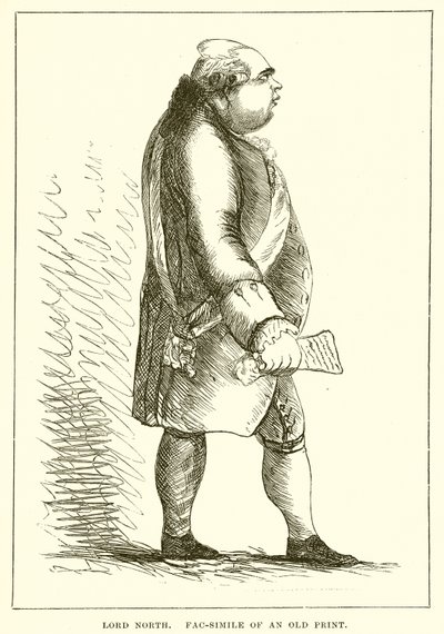 Lord North. Facsímil de una impresión antigua de English School
