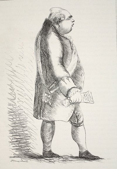 Lord North, facsímil de una impresión antigua de English School