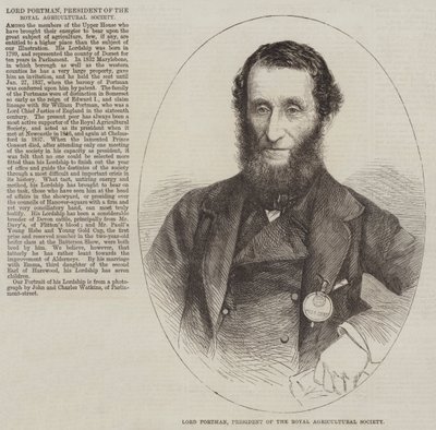 Lord Portman, presidente de la Real Sociedad Agrícola de English School