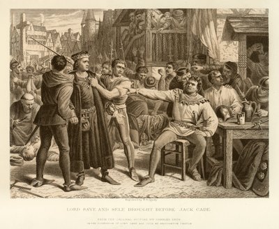 Lord Saye y Sele llevados ante Jack Cade de English School