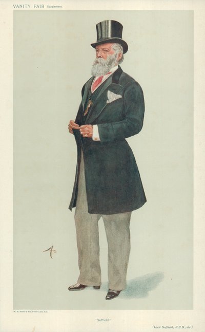Lord Suffield, Suffield, 17 de julio de 1907, caricatura de Vanity Fair de English School