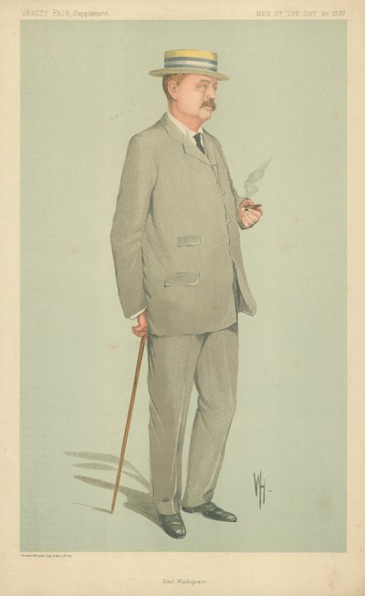 Lord Waldegrave, Earl Waldegrave, 9 de octubre de 1912, caricatura de Vanity Fair de English School