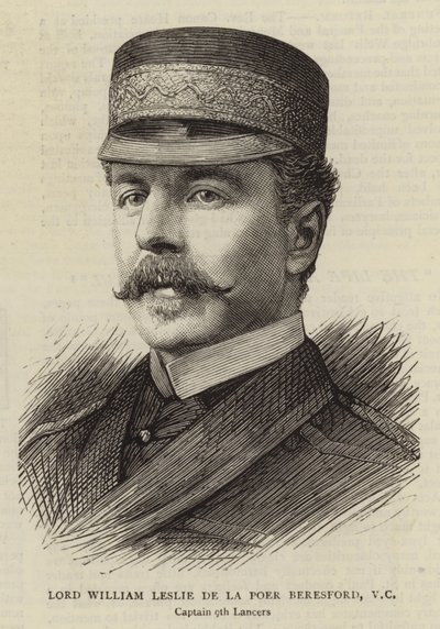 Lord William Leslie de la Poer Beresford, VC (grabado) de English School