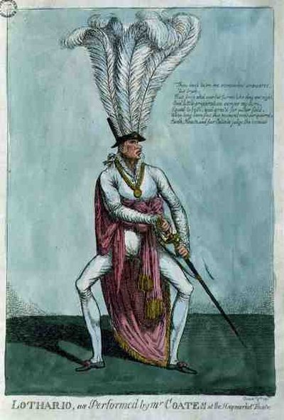 Lothario, interpretado por el Sr. Coates en el Teatro Haymarket, 9 de diciembre de 1811, pub. por William Holland de English School