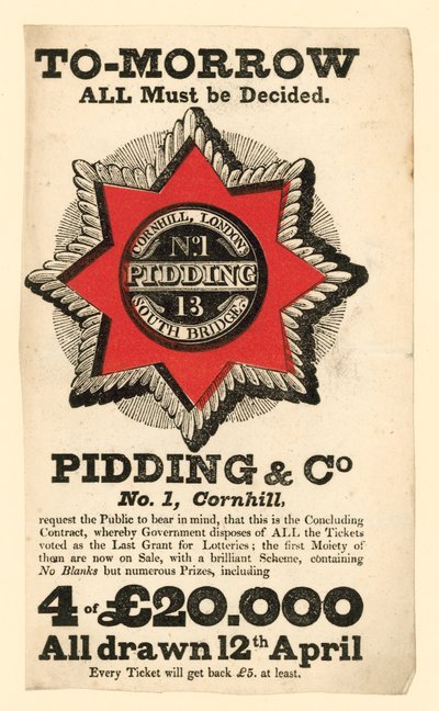 Anuncio de lotería de English School