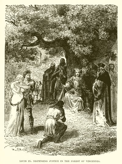 Luis IX impartiendo justicia en el bosque de Vincennes de English School