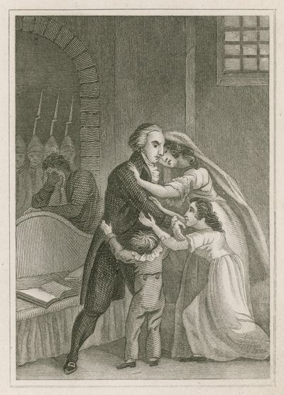 Luis XVI de Francia despidiéndose de su familia, 1793 de English School