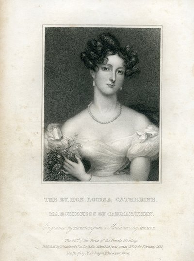 Louisa Catherine Osborne, duquesa de Leeds cuando marquesa de Carmarthen, 1830 de English School