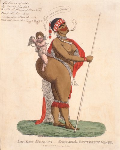 Amor y belleza - Sartjee la Venus Hotentote, 1810 de English School