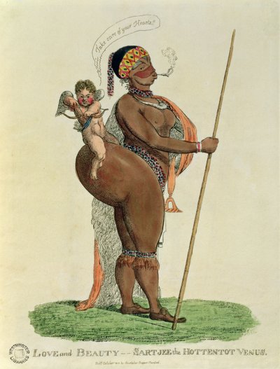 Amor y Belleza - Sartjee la Venus Hotentote, 1810 de English School