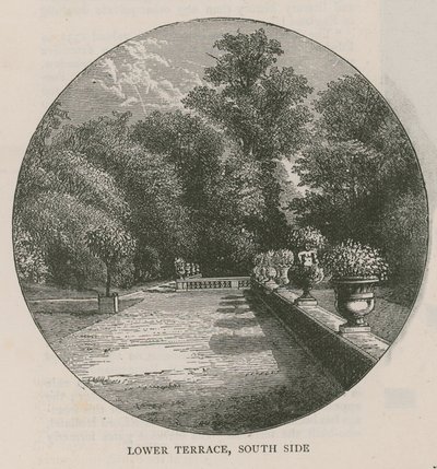 Terraza inferior, lado sur, Holland House de English School