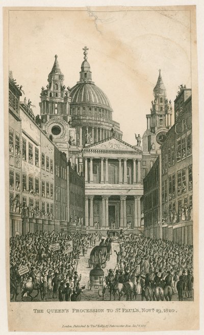 Ludgate Hill. La Procesión de la Reina a San Pablo, 29 de noviembre de 1820 de English School