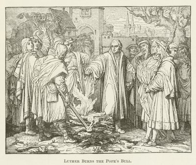 Lutero quema la bula papal de English School