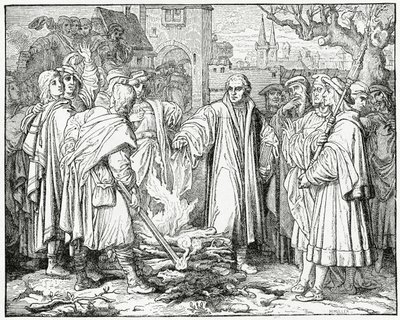 Lutero quema la bula papal en 1520 de English School