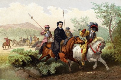 Lutero llevado al Wartburg de English School